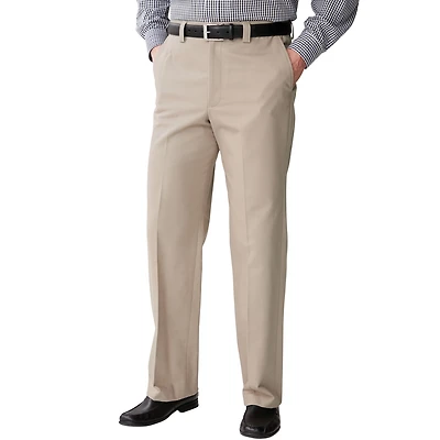 KingSize Big & Tall Relaxed Fit Wrinkle-Free Full Elastic Plain Front Pants