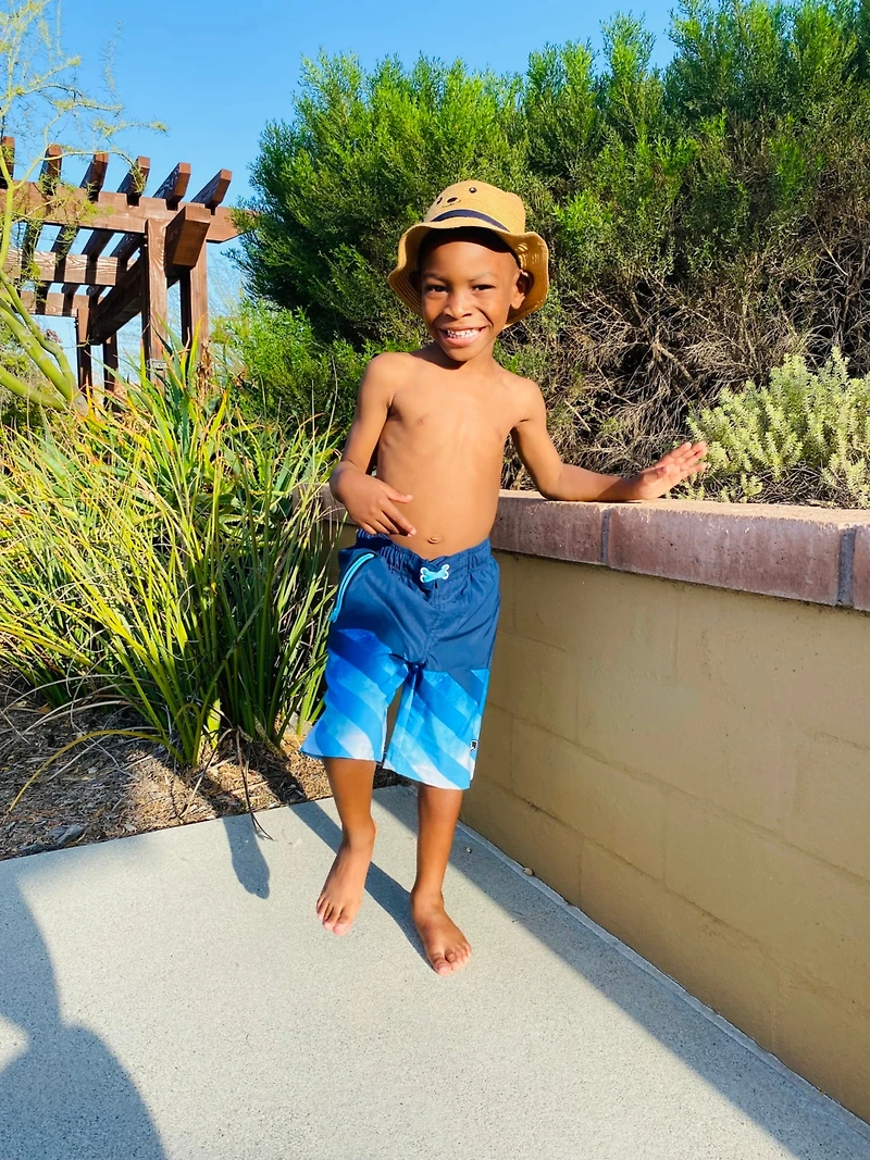 Rokka&Rolla Boys 4-Way Stretch Quick Dry Board Shorts Swim Trunks with Mesh Lining UPF50