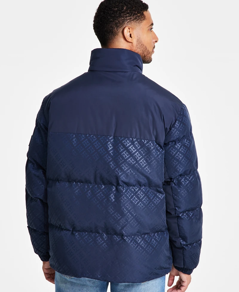Tommy Hilfiger Men's Mixed-Media Puffer Jacket