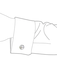 Bling Jewelry Mechanic Steam Moving Gears Wheel Solid Shirt Cufflinks Two Tone Stainless Steel Hinge Bullet Back