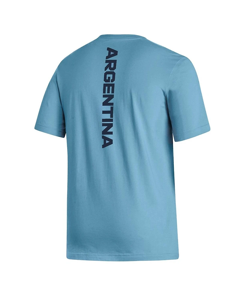 Adidas Men's Light Blue Argentina National Team Vertical Back T-Shirt