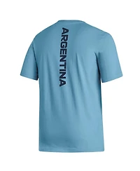 Adidas Men's Light Blue Argentina National Team Vertical Back T-Shirt