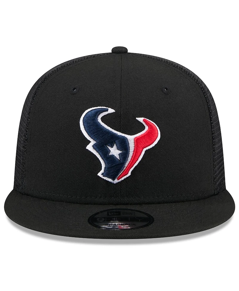 New Era Men's Black Houston Texans Shade 9FIFTY Trucker Snapback Hat