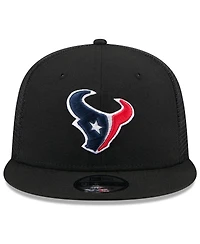 New Era Men's Black Houston Texans Shade 9FIFTY Trucker Snapback Hat