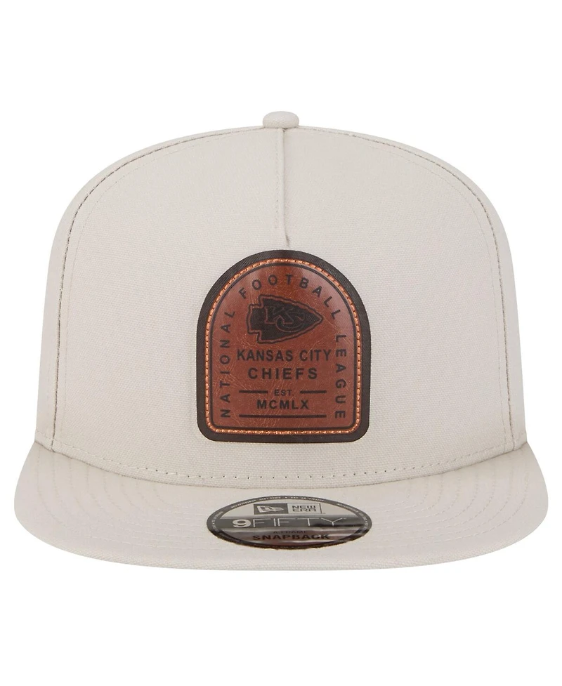 New Era Men's Stone Kansas City Chiefs Premier 9FIFTY Snapback Hat