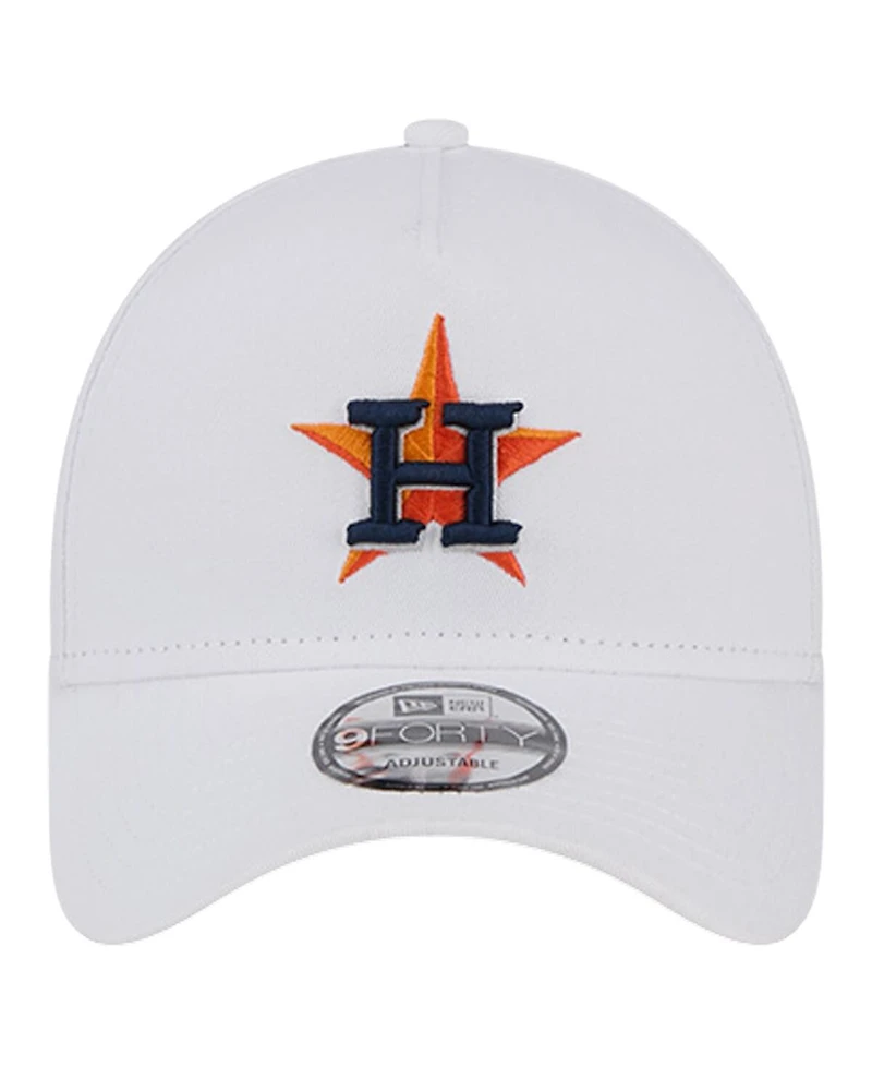 New Era Men's White Houston Astros Tc A-Frame 9FORTY Adjustable Hat