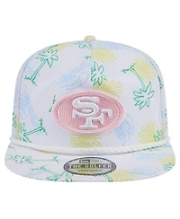 New Era Men's White San Francisco 49ers Vacay Golfer Snapback Hat