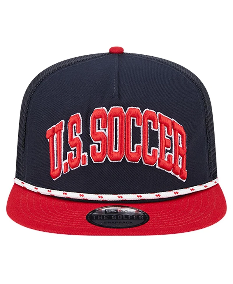 New Era Men's Navy Usmnt Throwback Golfer Snapback Hat