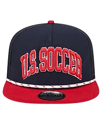 New Era Men's Navy Usmnt Throwback Golfer Snapback Hat
