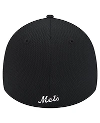 New Era Men's Black York Mets Active Dash Mark 39THIRTY Flex Hat