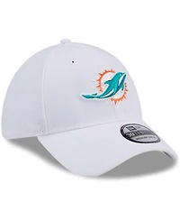 New Era Men's White Miami Dolphins Main 39THIRTY Flex Hat