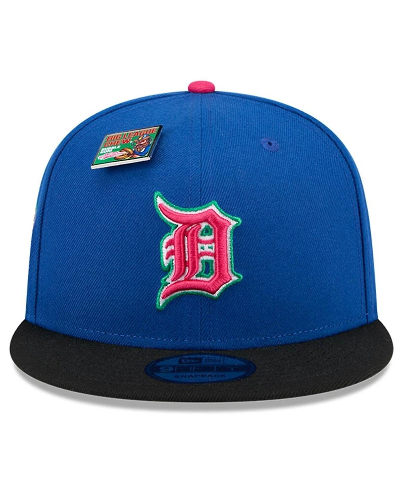 New Era Men's Royal/Black Detroit Tigers Watermelon Big League Chew Flavor Pack 9FIFTY Snapback Hat