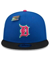 New Era Men's Royal/Black Detroit Tigers Watermelon Big League Chew Flavor Pack 9FIFTY Snapback Hat