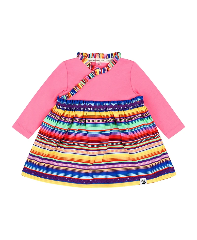 Mixed Up Clothing Infant Girls Long Sleeve Ruffle Trim Dress and Bloomer Set