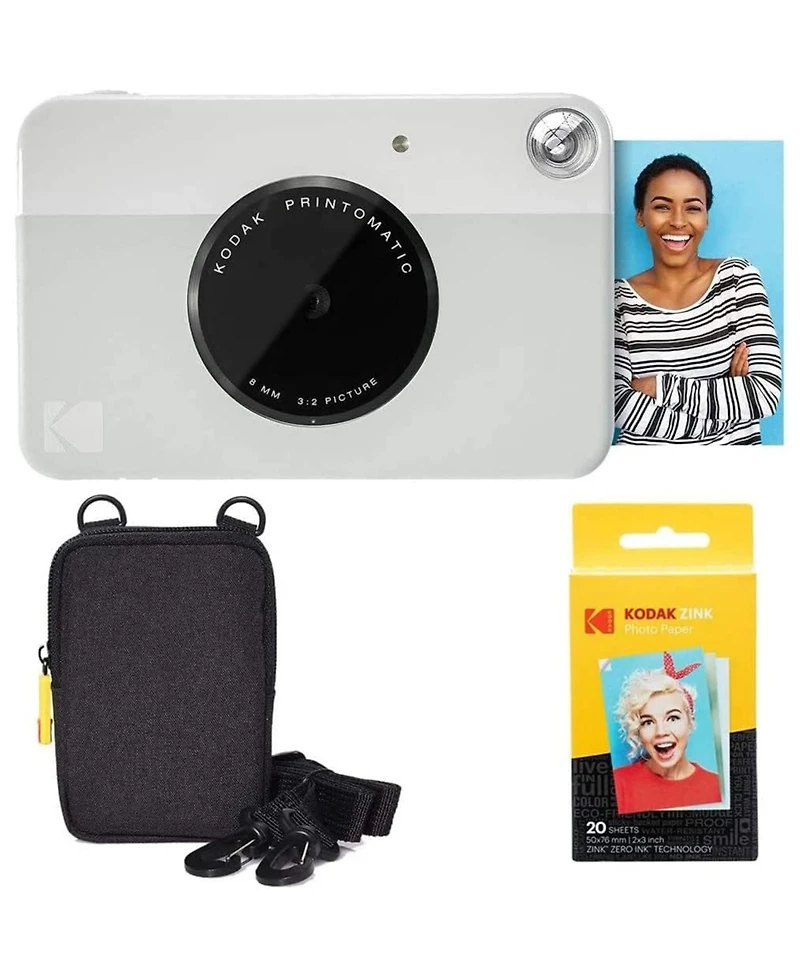 Kodak Printomatic Instant Print Camera with Zink Paper, Photo Album & Case