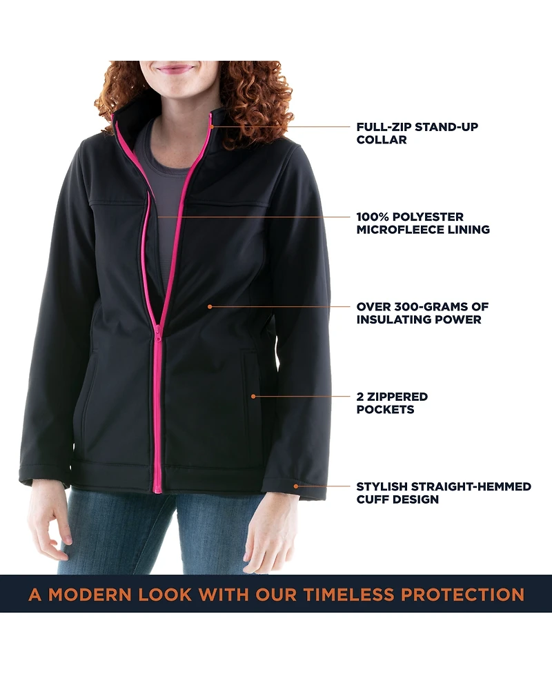 RefrigiWear Women's Softshell Jacket - Water-Repellent, Wind-Tight, Lightweight Insulated Coat for All Seasons