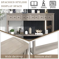 Streamdale Rustic 60" Entryway Sofa Table with Drawers