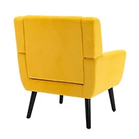 Simplie Fun Modern Soft Velvet Material Ergonomics Accent Chair Living Room Chair Bedroom Chair Home Chair