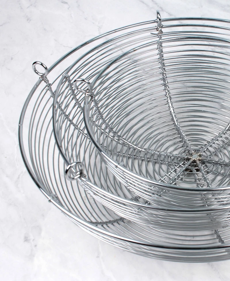 Rsvp International Woven Wire 3 Tier Chrome Hanging Basket