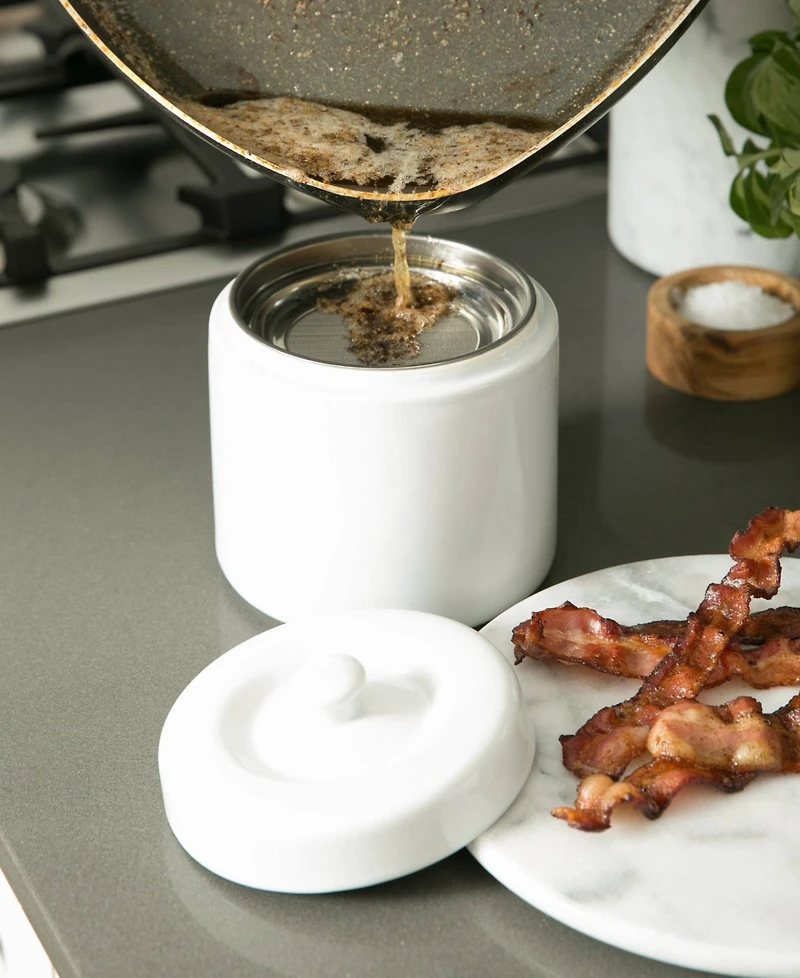 Rsvp International 6 Cup Ceramic White Grease Keeper