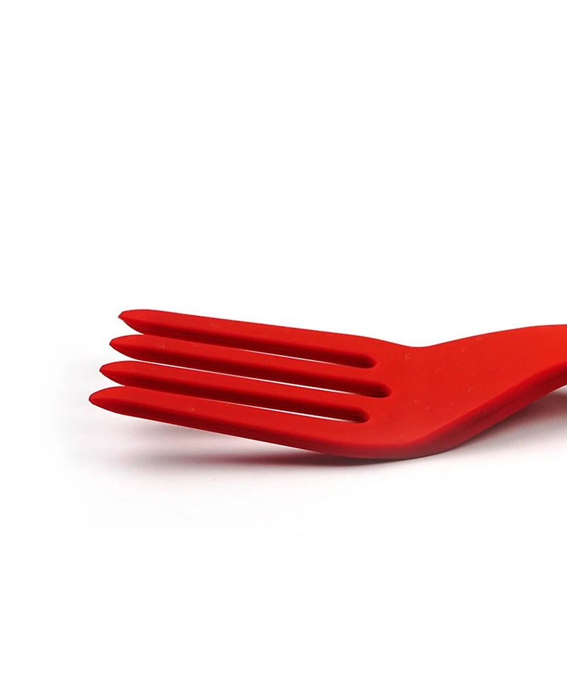 Rsvp International Silicone Coated Steel 11" x 2.25" Ela Series Red Fork