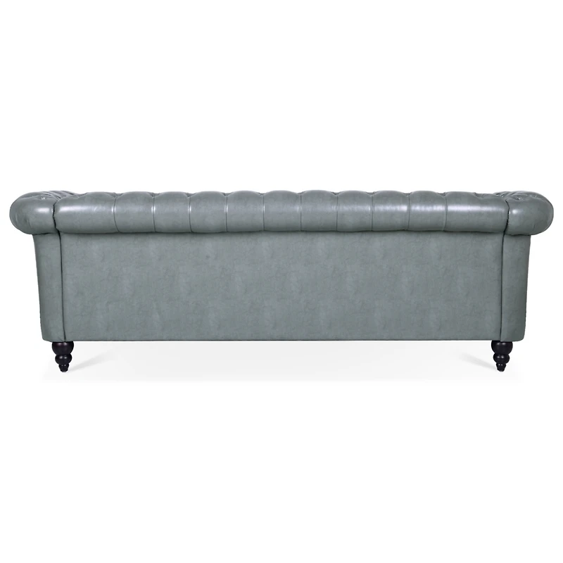 Streamdale Furniture 84.65" Rolled Arm Chesterfield 3 Seater Sofa