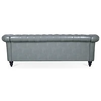 Streamdale Furniture 84.65" Rolled Arm Chesterfield 3 Seater Sofa