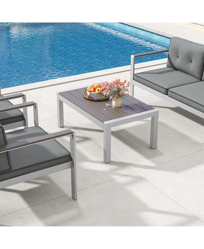Gymax 4 Pieces Patio Furniture Set Conversation Set Patio Furniture Outdoor Conversation Set