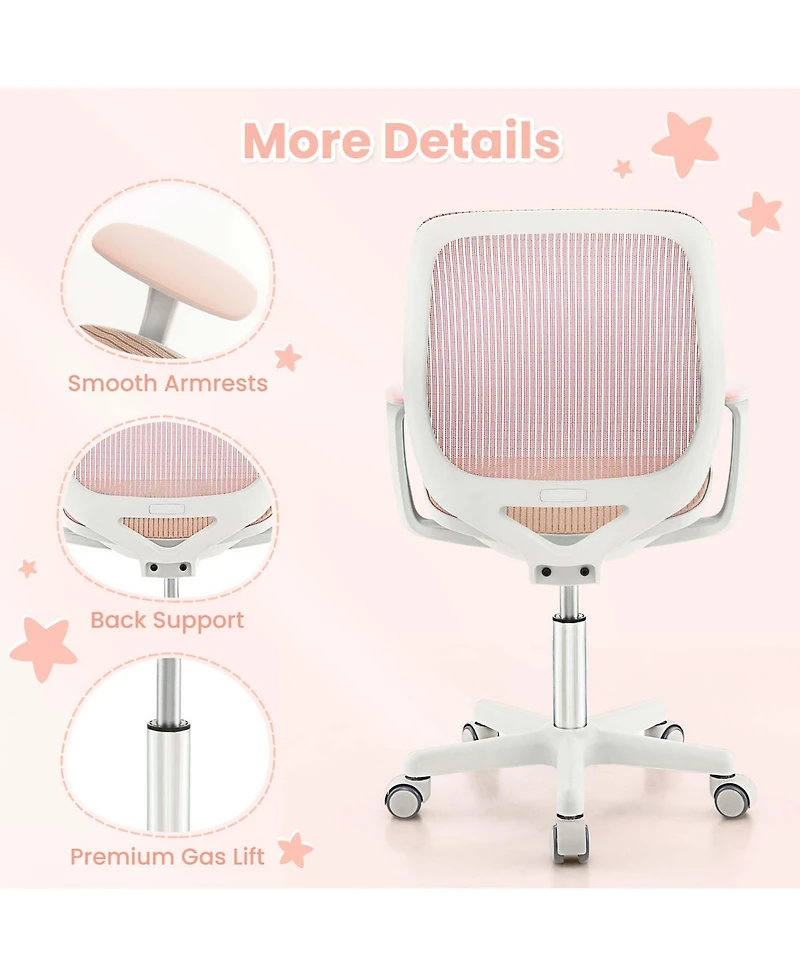Kids Desk Chair Swivel Mesh Children Computer with Adjustable Height