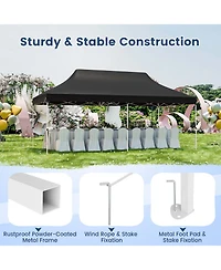 Costway 10 x 20 Ft Pop-up Canopy UPF50+ Sun Protection Tent with Carrying Bag