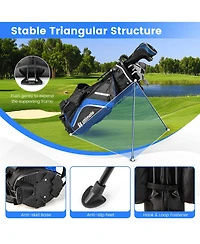 Lightweight Golf Stand Bag with 14 Way Top Dividers 6 Pockets Cooler Rain Hood
