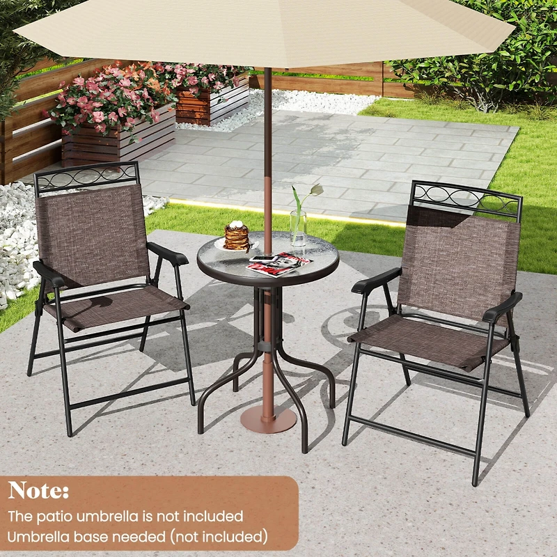3 Pcs Bistro Conversation Patio Pub Dining Set