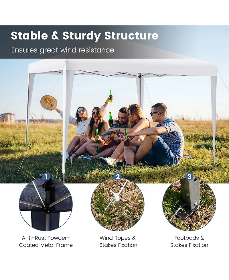 Patio 10x10ft Outdoor Instant Pop-up Canopy Folding Sun Shelter Carry Bag