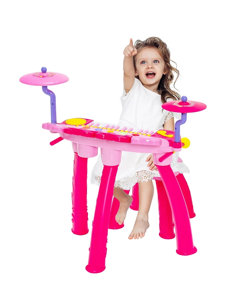 24 Key Dj Piano Keyboard Drum Toy Music Instrument w/MP3 Microphone Cymbal