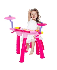 24 Key Dj Piano Keyboard Drum Toy Music Instrument w/MP3 Microphone Cymbal