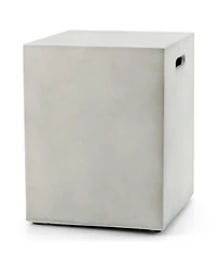 Gymax Propane Tank Cover Hideaway Table for Standard 20 lbs Propane Tank Grey