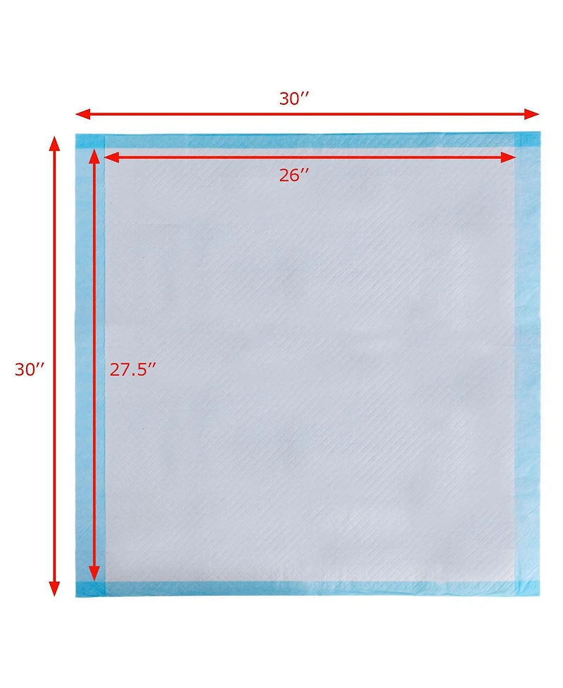 150 Pcs Puppy Pet Pads Dog Cat Wee Pee Piddle Pad Training Underpads (30'' x 30'')