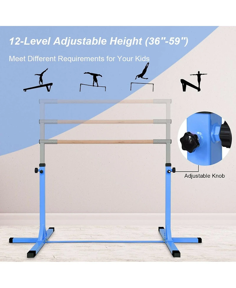 Adjustable Steel Horizontal Training Bar Gymnastics
