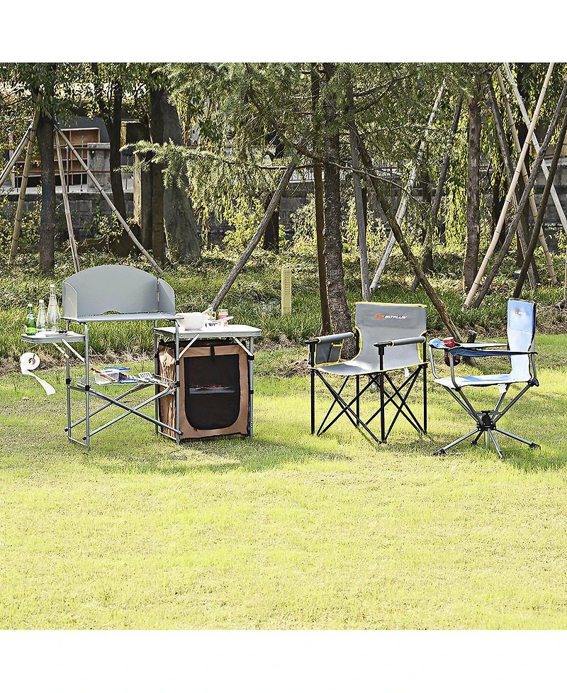 Foldable Camping Table Outdoor Bbq Portable Grilling Stand