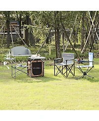 Foldable Camping Table Outdoor Bbq Portable Grilling Stand