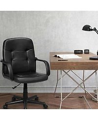 Ergonomic Mid-Back Executive Office Chair Swivel Computer Desk