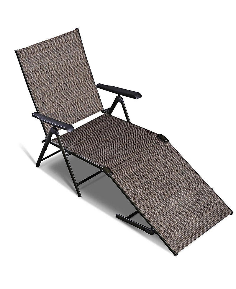Costway 2PCS Pool Chaise Lounge Chair Recliner Outdoor Patio Furniture Adjustable New