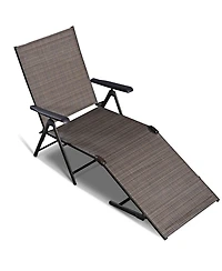 Costway 2PCS Pool Chaise Lounge Chair Recliner Outdoor Patio Furniture Adjustable New