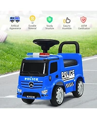 Costway Kids Ride On Push Police Car Licensed Mercedes Benz Push and Ride Racer