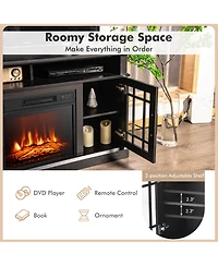 48'' Fireplace Tv Stand W/ 1400W Electric Fireplace for TVs up to 50 Inches