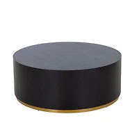 Streamdale Round Coffee Table Side Table For Living Room Fully Assembled Black