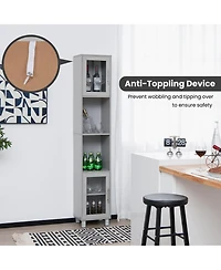 71'' Tall Tower Bathroom Storage Cabinet Organizer Display Shelves Bedroom