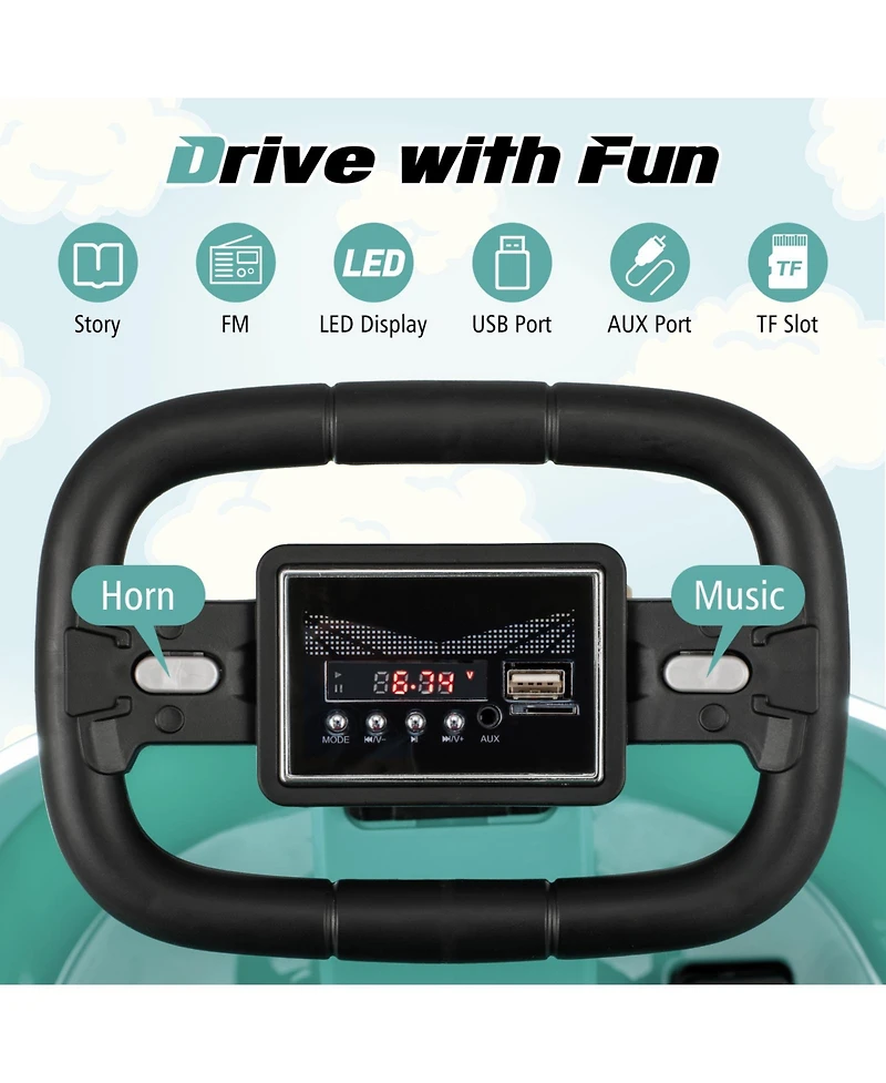 Slickblue 6V kids Ride-on Bumper Car with 360° Spinning and Dual Motors