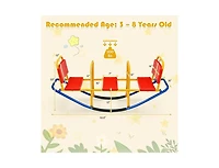 Slickblue Outdoor Kids Seesaw Swivel Teeter for 3 to 8 Years Old