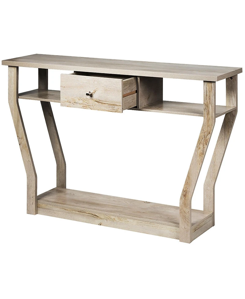 Costway Modern Sofa Accent Table with Drawer Entryway Hallway Hall